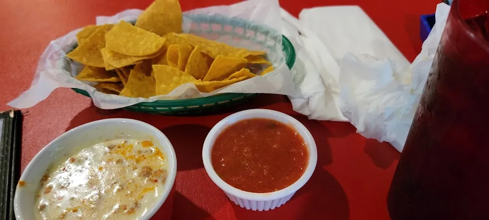 Chips and Salsa and Chorizo Dip